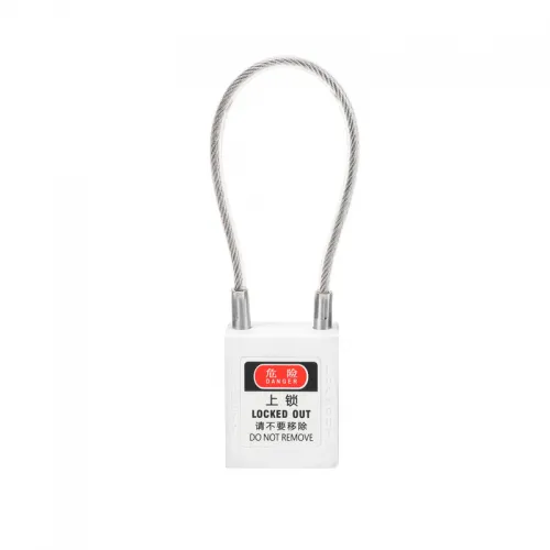 Mini Cable Lockout Safety Padlock with 8-inch Cable – Key Alike