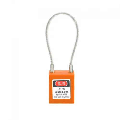 Mini Cable Lockout Safety Padlock with 8-inch Cable – Key Alike