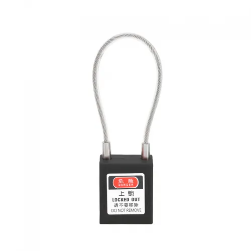 Mini Cable Lockout Safety Padlock with 8-inch Cable – Key Alike