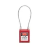 Mini Cable Lockout Safety Padlock with 8-inch Cable – Key Alike