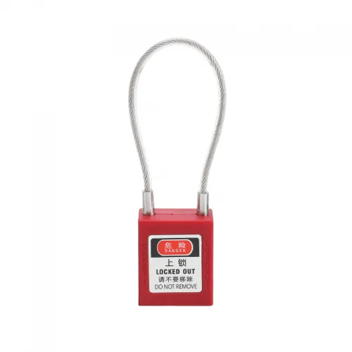 Mini Cable Lockout Safety Padlock with 8-inch Cable – Key Alike