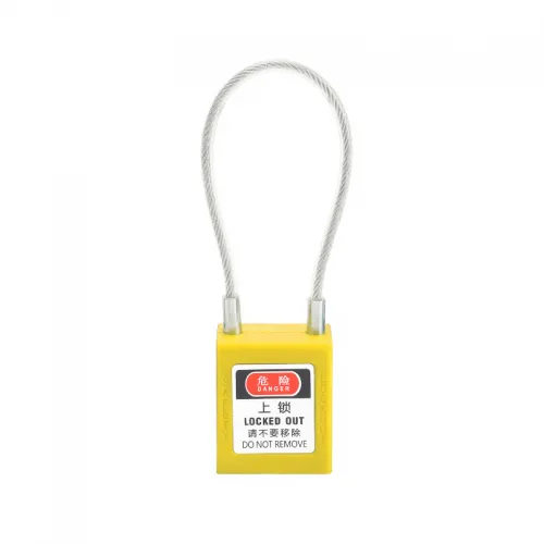Mini Cable Lockout Safety Padlock with 8-inch Cable – Key Alike