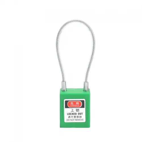 Mini Cable Lockout Safety Padlock with 8-inch Cable – Key Alike