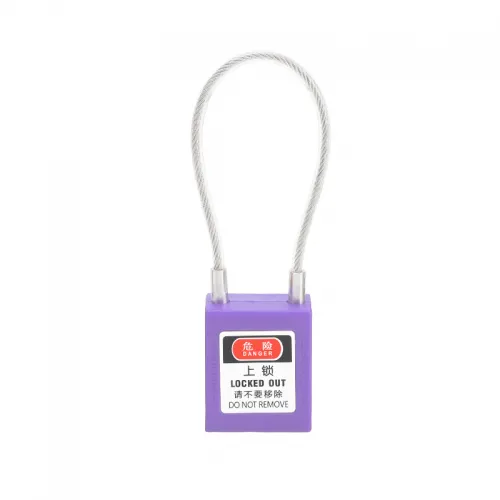 Mini Cable Lockout Safety Padlock with 8-inch Cable – Key Alike