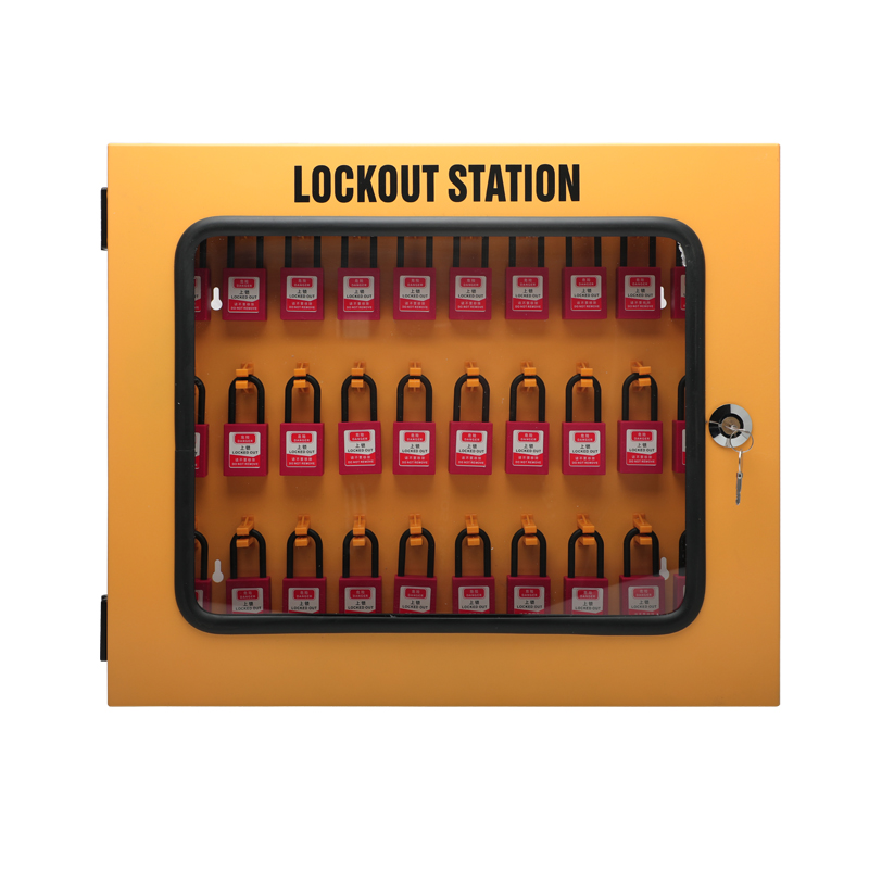 Wall-Mounted Combination Lockout Station For Industrial Lockout-Tagout Padlocks  Steel Management 30 locks