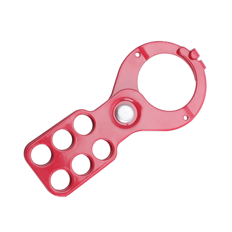 Safety Lockout Hasps Steel Jaws With Red Steel Spraying handle 38mm shackle Lockout Hasp with locking tab