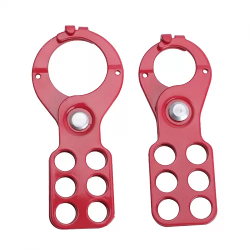 Safety Lockout Hasps Steel Jaws With Red Steel Spraying handle 38mm shackle Lockout Hasp with locking tab