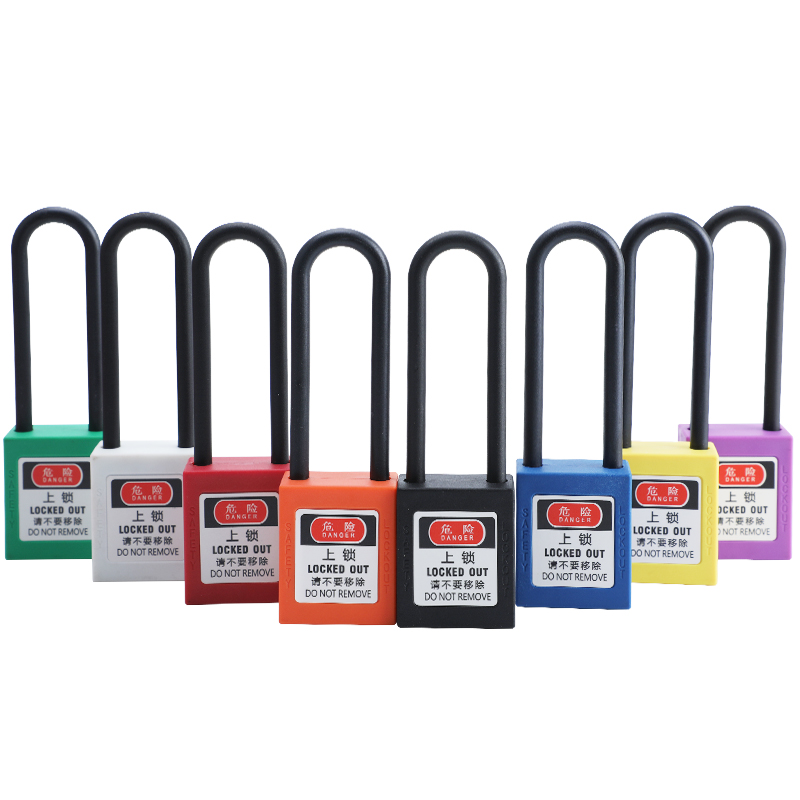 76mm steel shackel Plastic body Safety Padlock Lockout with Same Key with Different Key