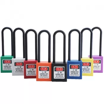 76mm steel shackel Plastic body Safety Padlock Lockout with Same Key with Different Key