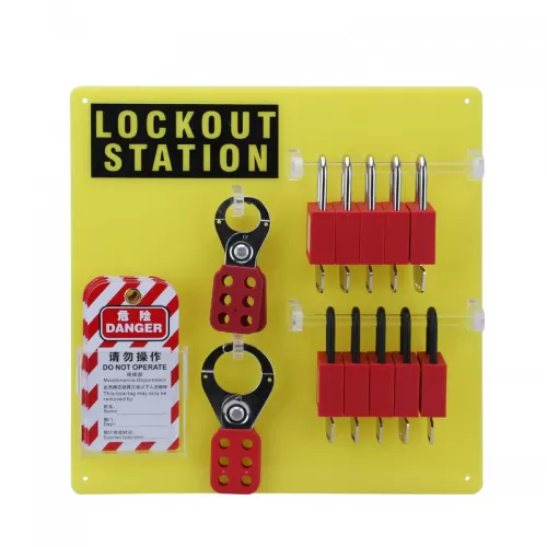 One Piece Open Lockout Station for 10 Locks – With Good GB01-T                                  s