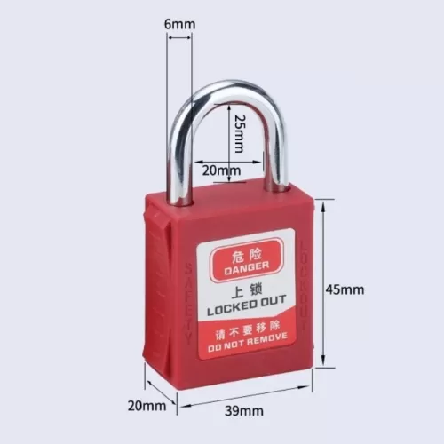 25mm Nylon Shackle safety padlock lockout OEM safety lockout| Lockout Tagout Manufacturing