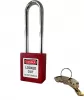 6mm Dia Shackle Stainless Steel ABS Safety Lockout Tagout Padlock ss Long Shackle