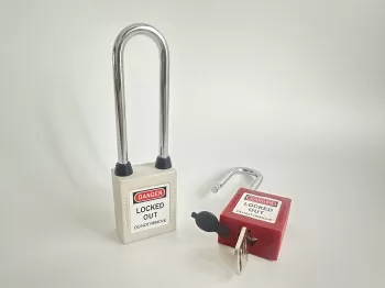 76mm Steel Long Shackle Safety Padlock G76SDP Dust-Proof Safety Padlock