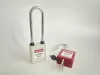 76mm Steel Long Shackle Safety Padlock G76SDP Dust-Proof Safety Padlock